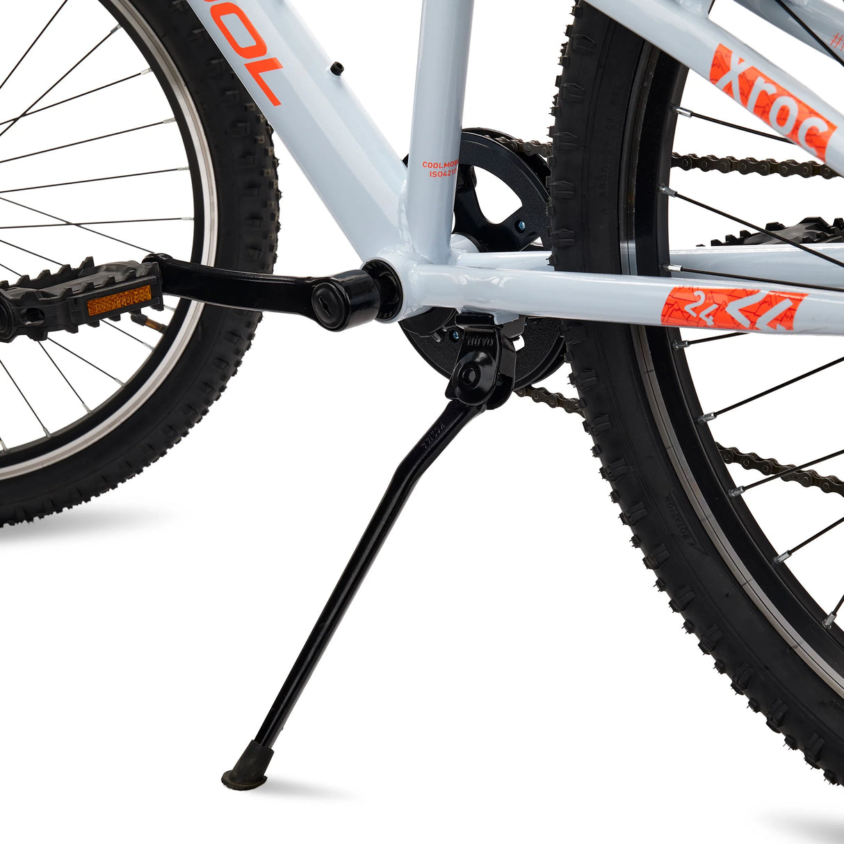 Barncykel S'COOL Xroc, 24" Sky Grey/Neon Orange