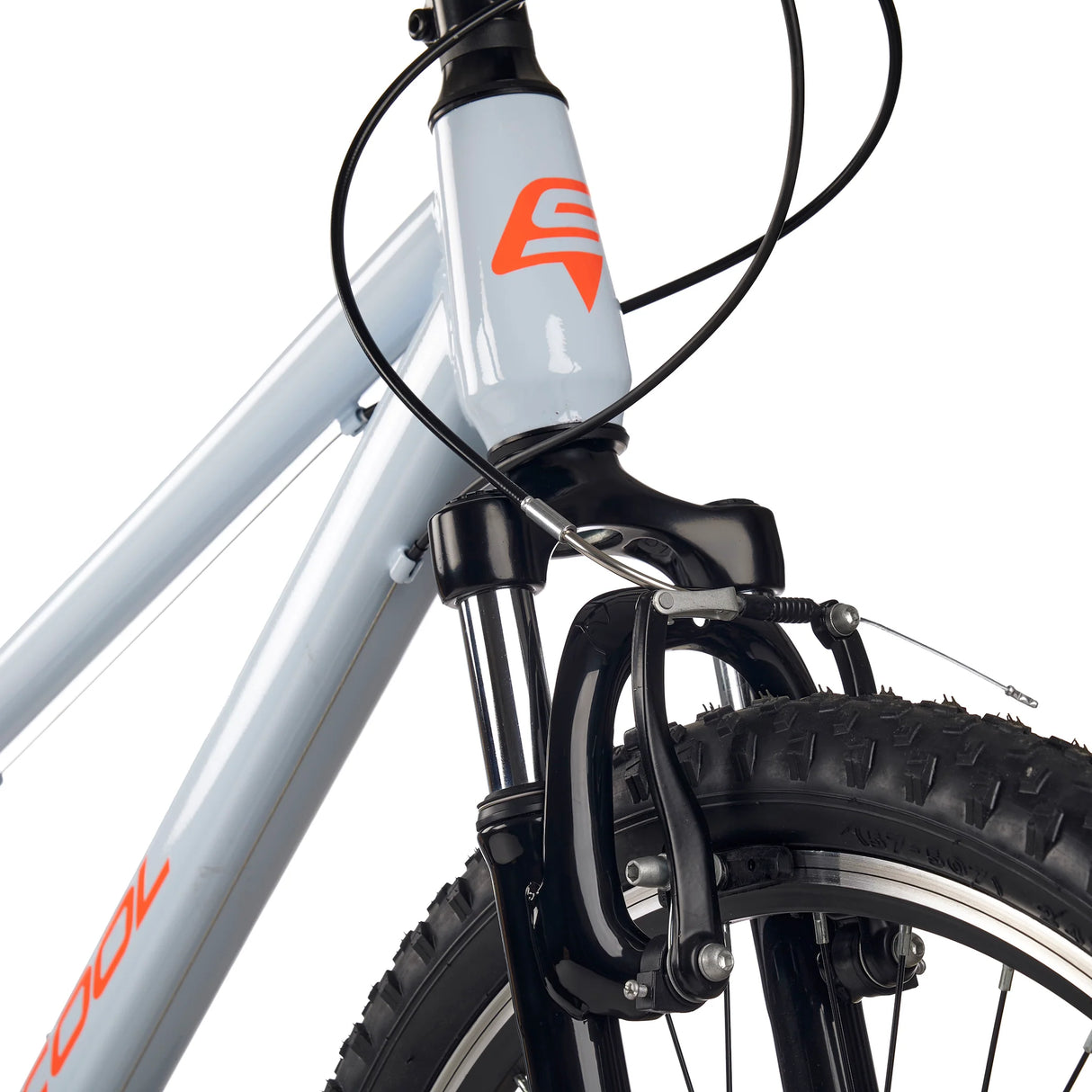 Barncykel S'COOL Xroc, 24" Sky Grey/Neon Orange
