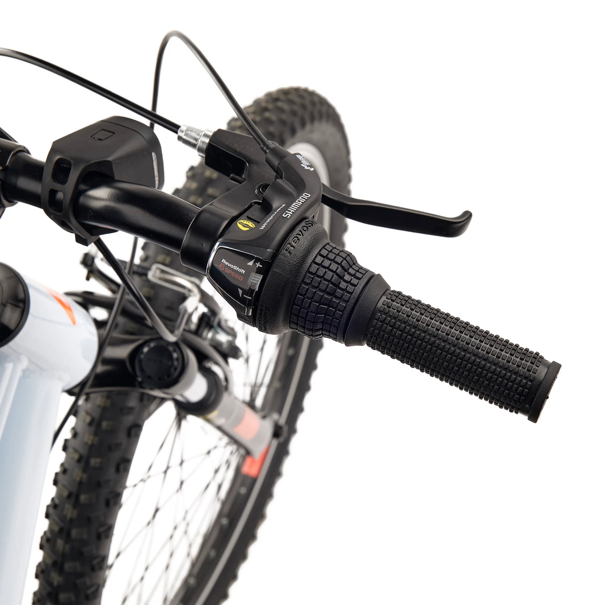 Barncykel S'COOL Xroc, 24" Sky Grey/Neon Orange