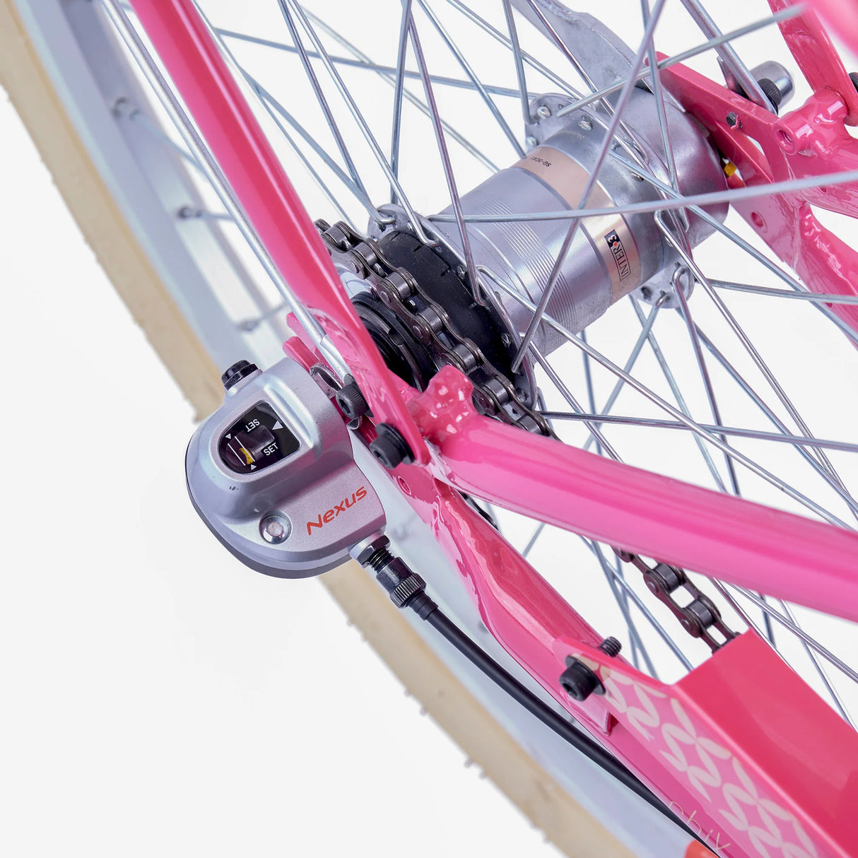 Barncykel S'COOL chiX Classic, 24" Berry/Beige