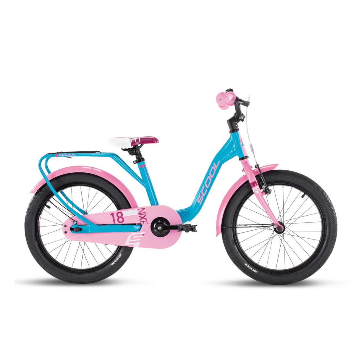 Barncykel S'COOL niXe 18" Ocean/Pink
