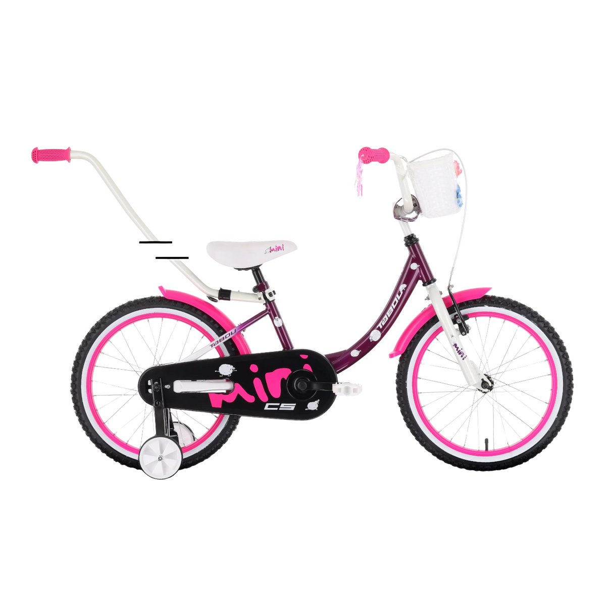 Barncykel TABOU Miss CS, 14" lila-vit