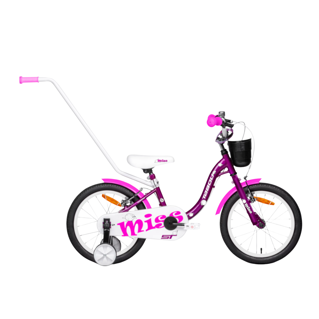 Barncykel TABOU Miss ST, 12" lila-vit