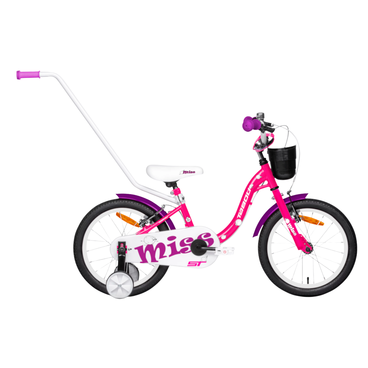 Barncykel TABOU Miss ST, 12" rosa-vit