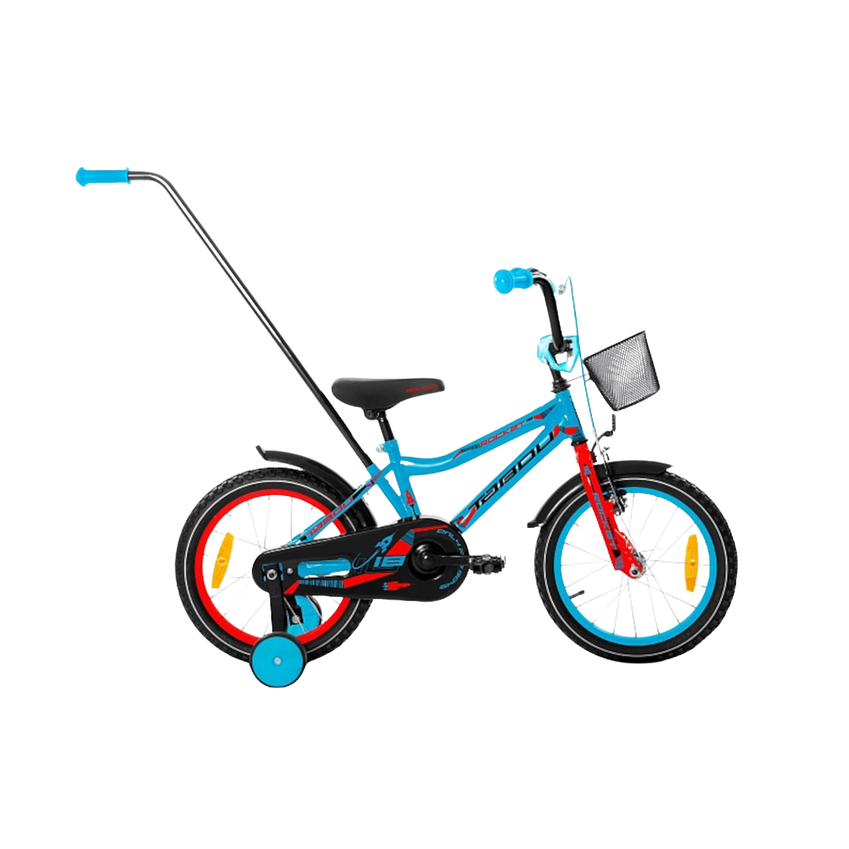 Barncykel TABOU Rocket, 12" blå-röd