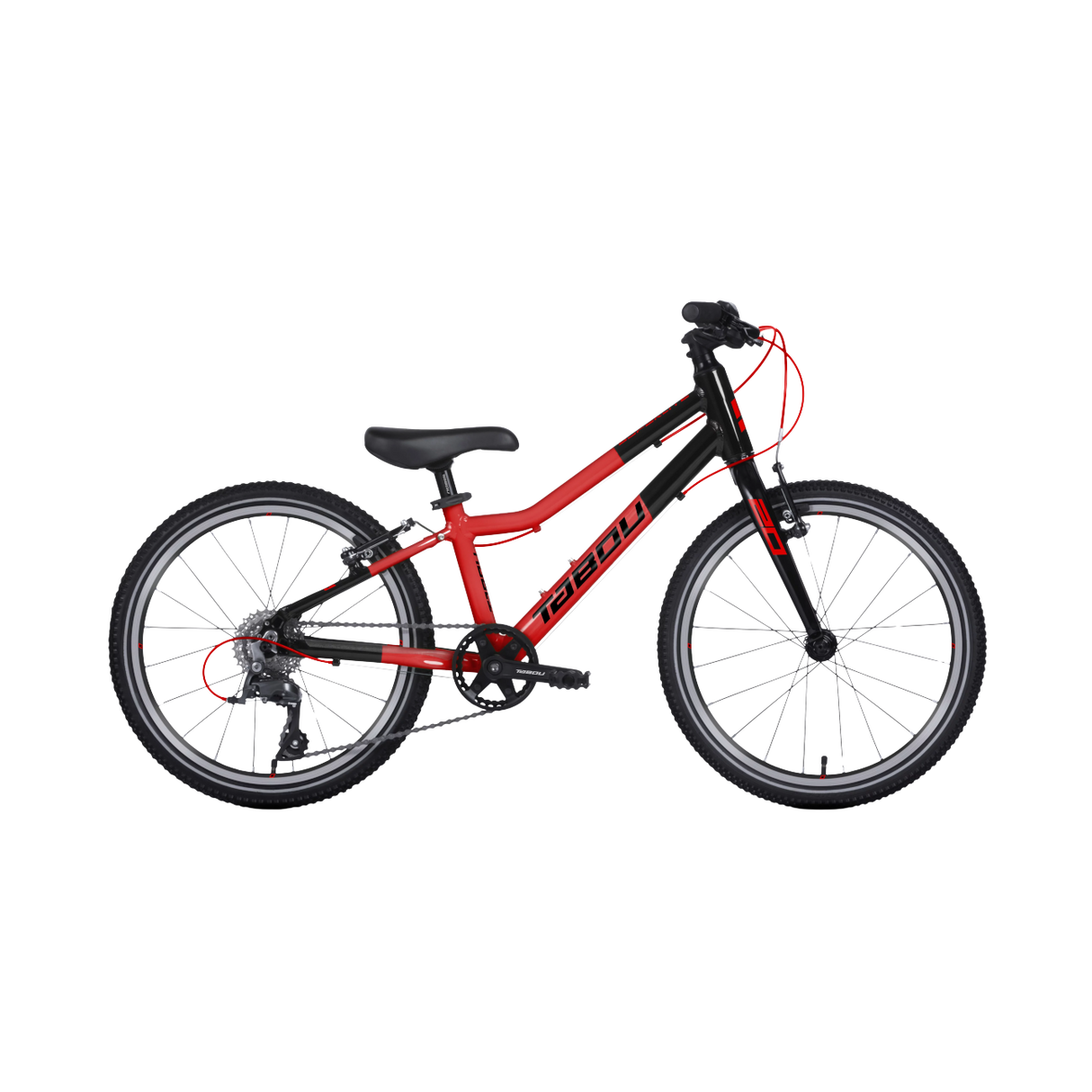 Ultralätt barncykel TABOU Superlite 20, röd-svart