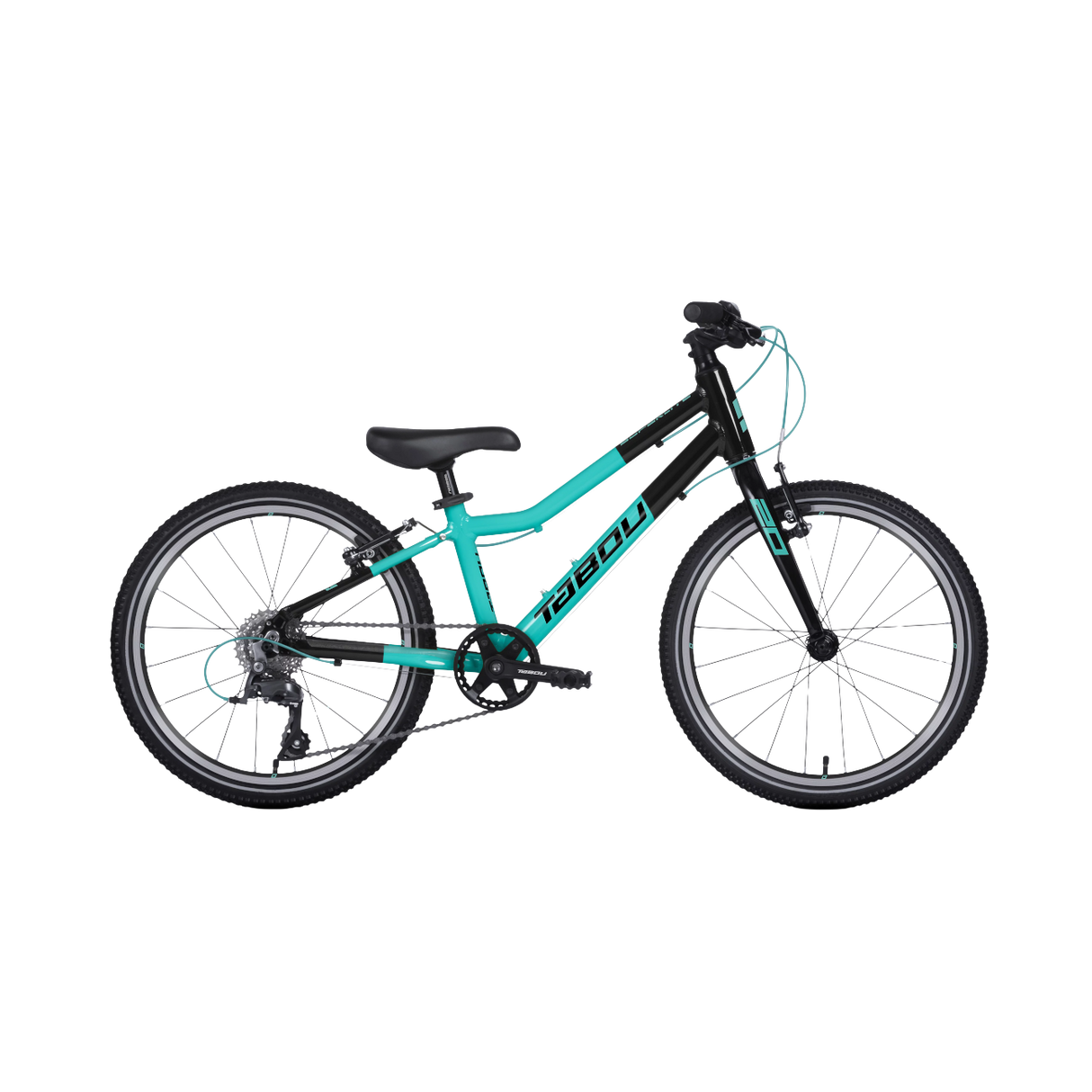 Ultralätt barncykel TABOU Superlite 20, turkos-svart