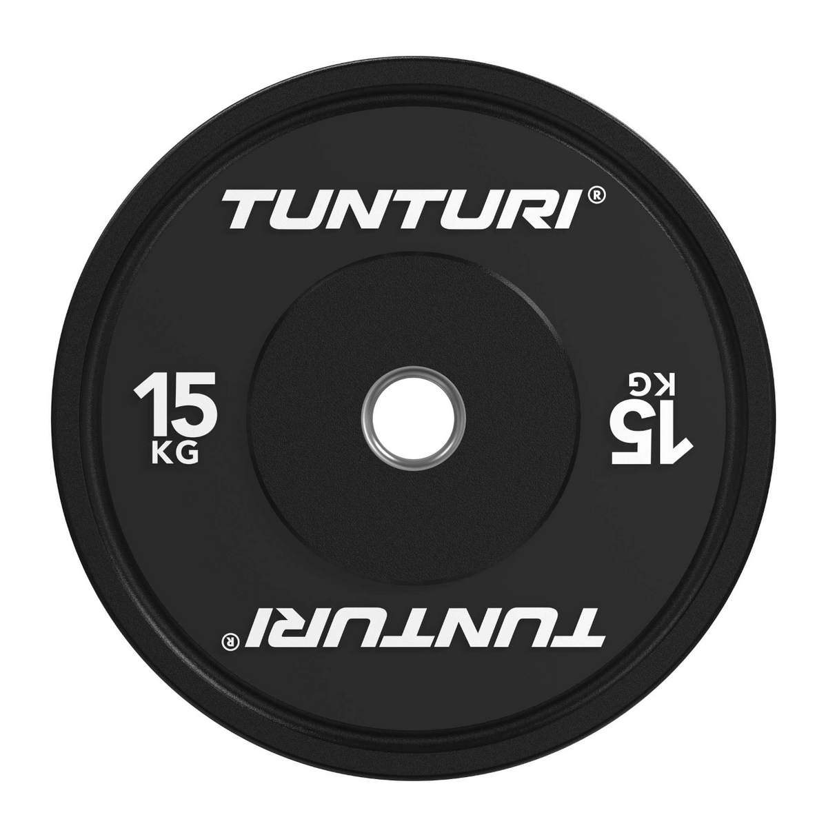Viktplatta TUNTURI Platinum Bumper Plate, svart, 50mm, 5 kg