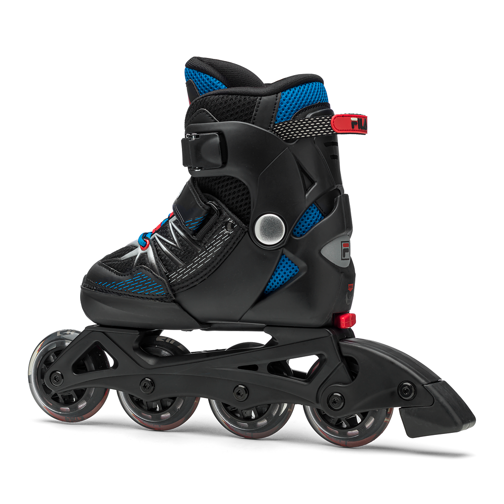 Barnrullskridskor FILA X-One, Svart/Blå/Röd