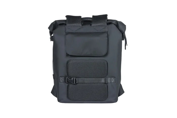Ryggsäck med pakethållarfäste BASIL SoHo Nordlicht, 17 L, LED, svart