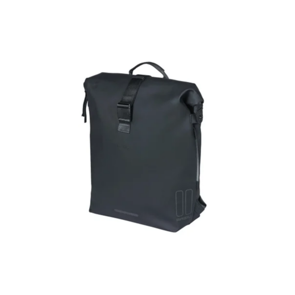 Ryggsäck med pakethållarfäste BASIL SoHo Nordlicht, 17 L, LED, svart