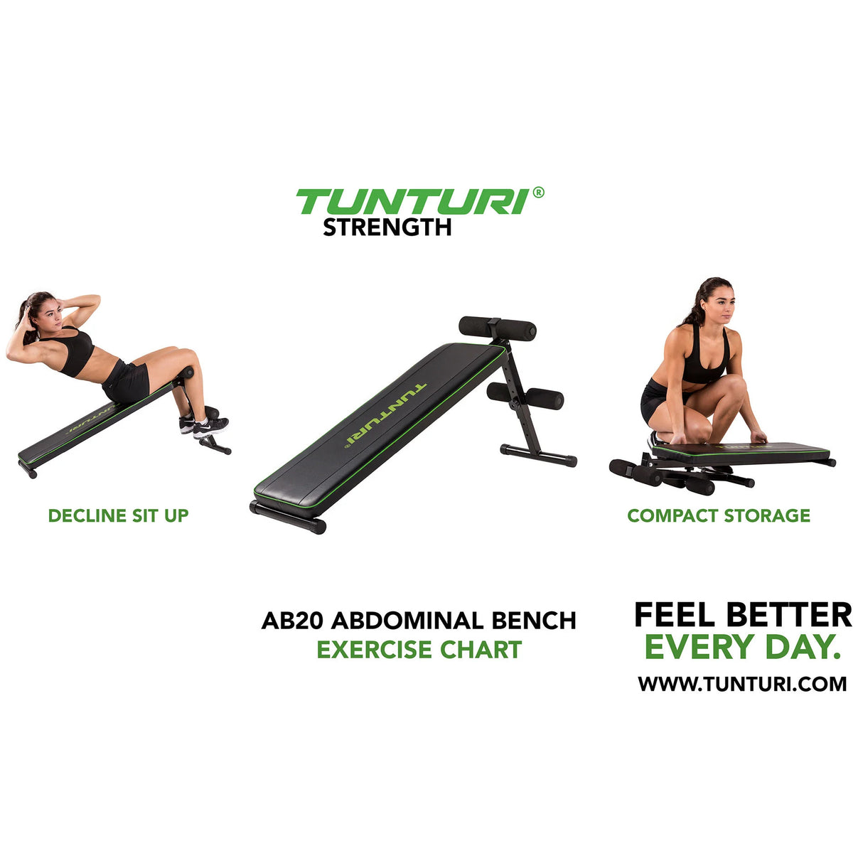 Träningsbänk TUNTURI AB20 Magbänk