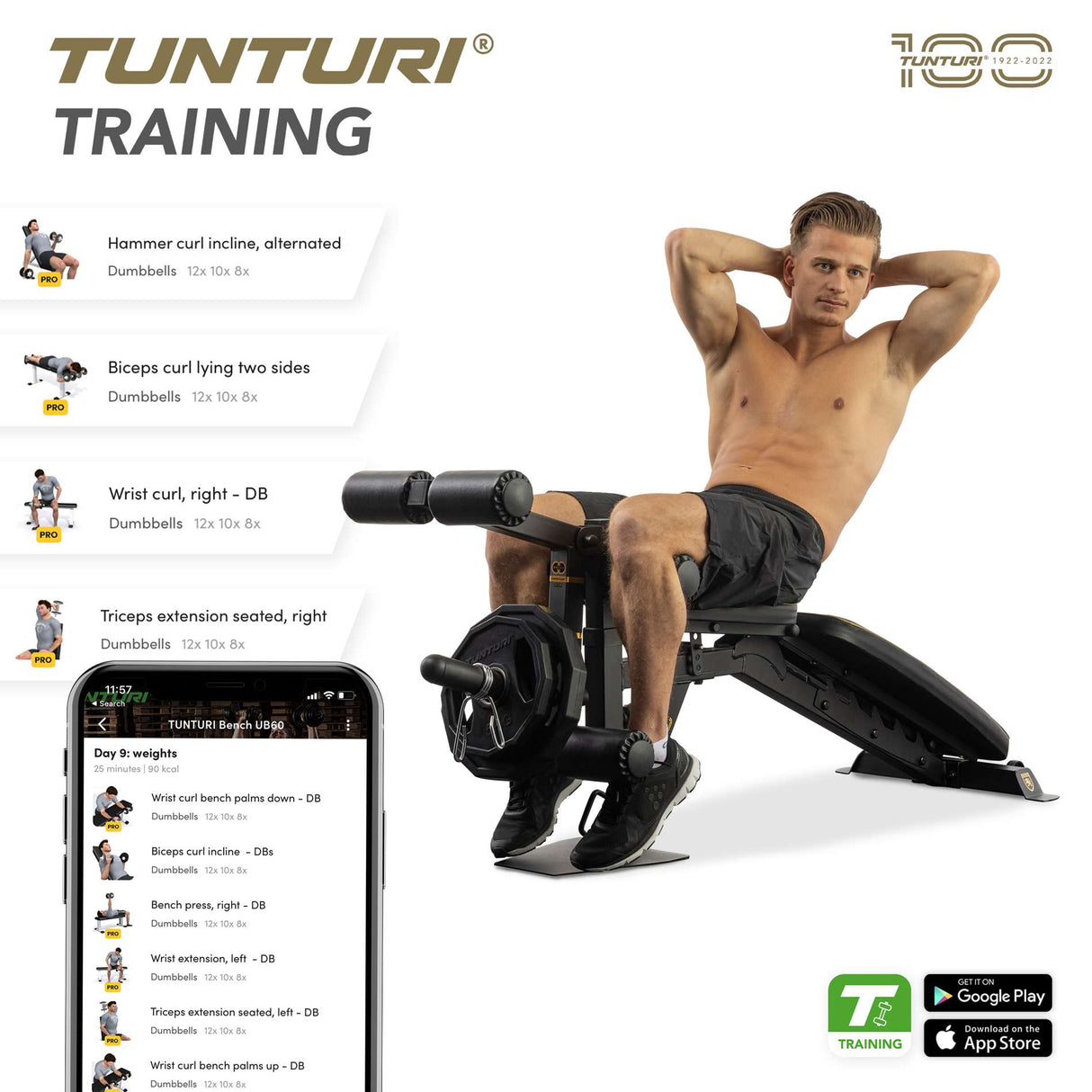 Träningsbänk TUNTURI Centuri UB100 Utility Bench