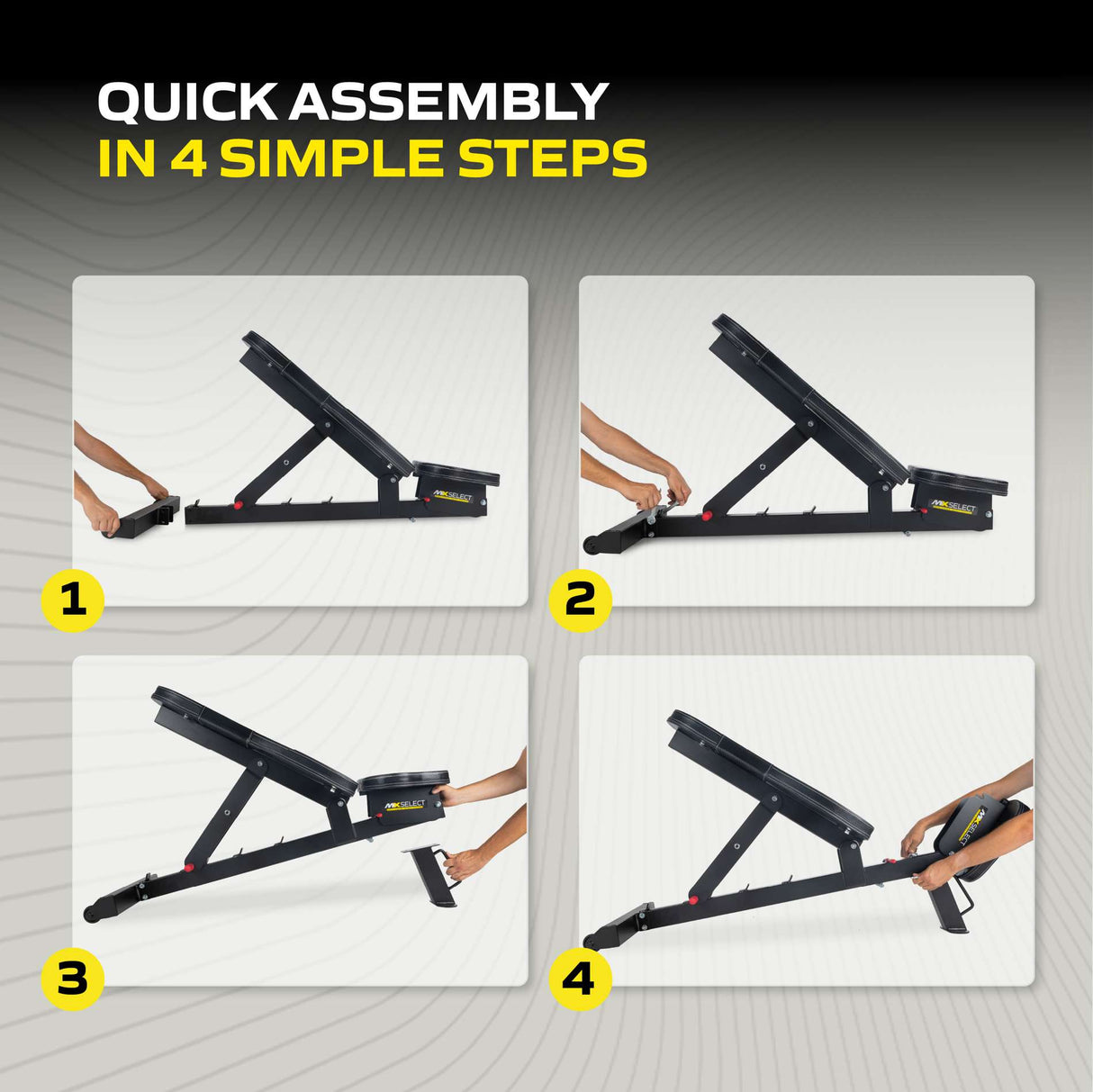 Träningsbänk TUNTURI MX Select Justerbar viktbänk