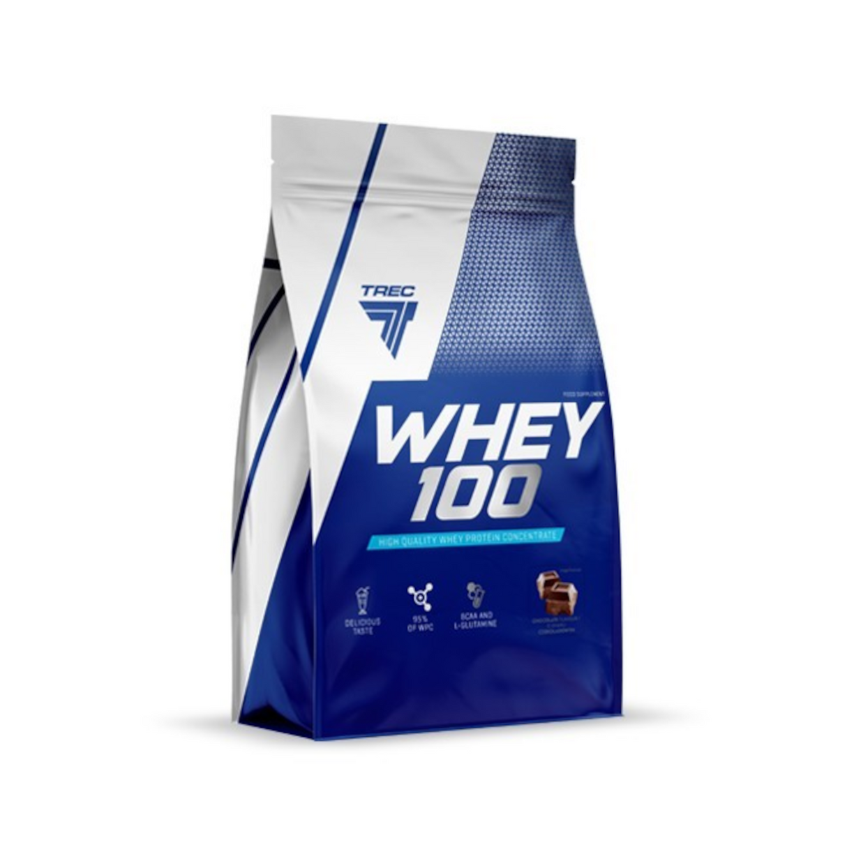 Proteinpulver TREC Whey 100, 900g Double Chocolate