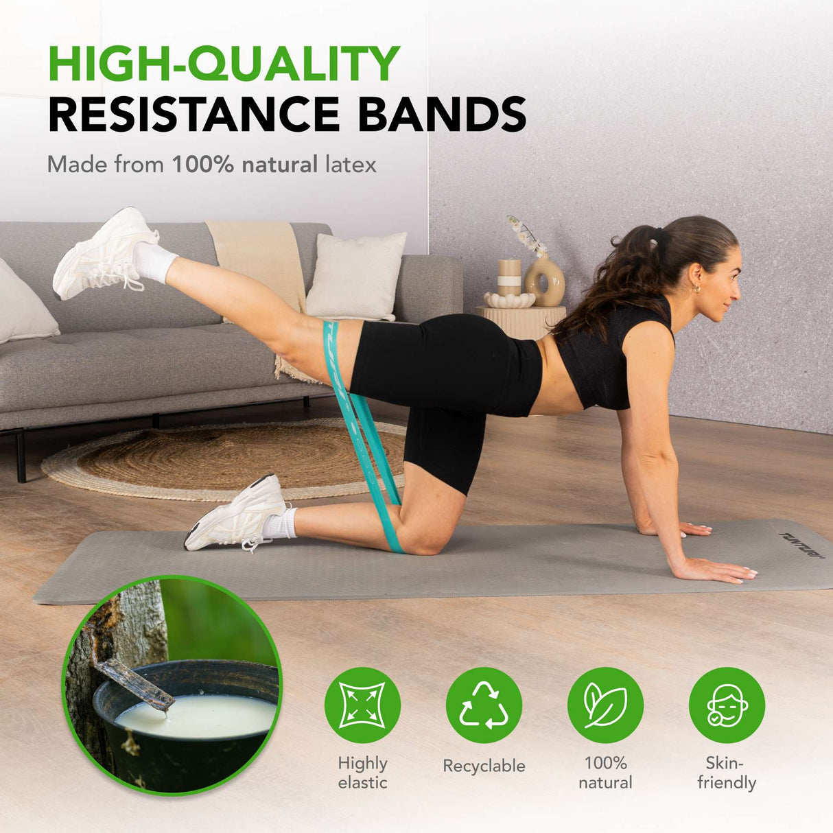 TUNTURI Mini Resistance Band Set, 4 st