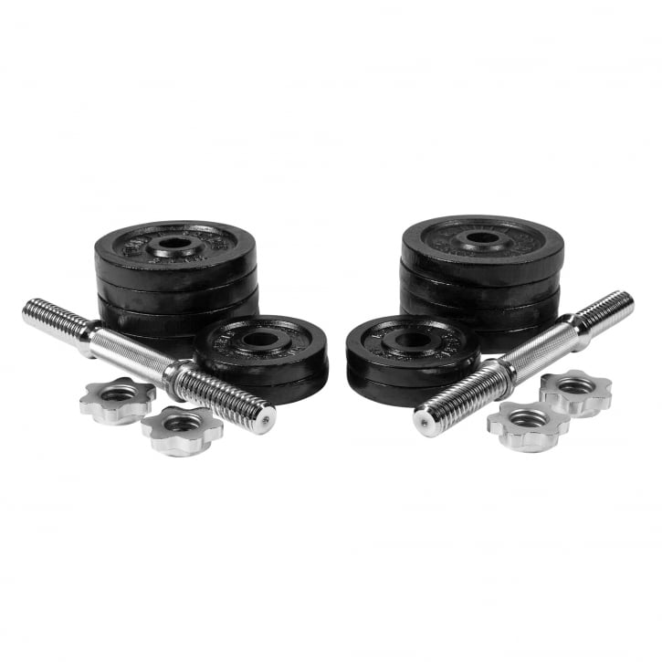 Hantlar IRON Black Gjutjärn 2x15kg