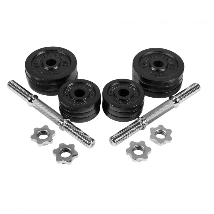 Hantlar IRON Black Gjutjärn 2x15kg