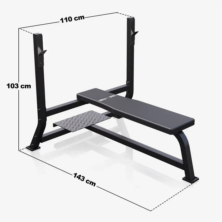Bänkpress 250kg Stödplatta Svart