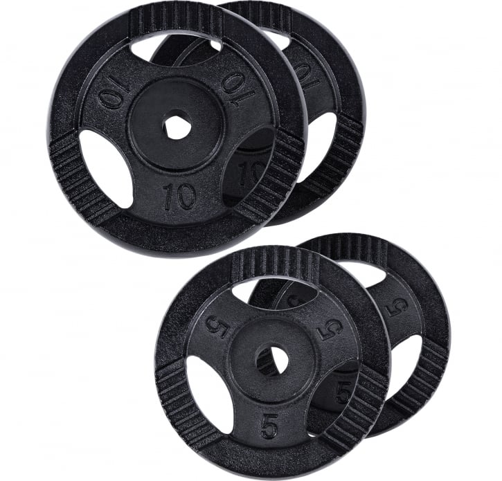 Viktskivor TRIGRIP Black 2x10kg 2x5kg