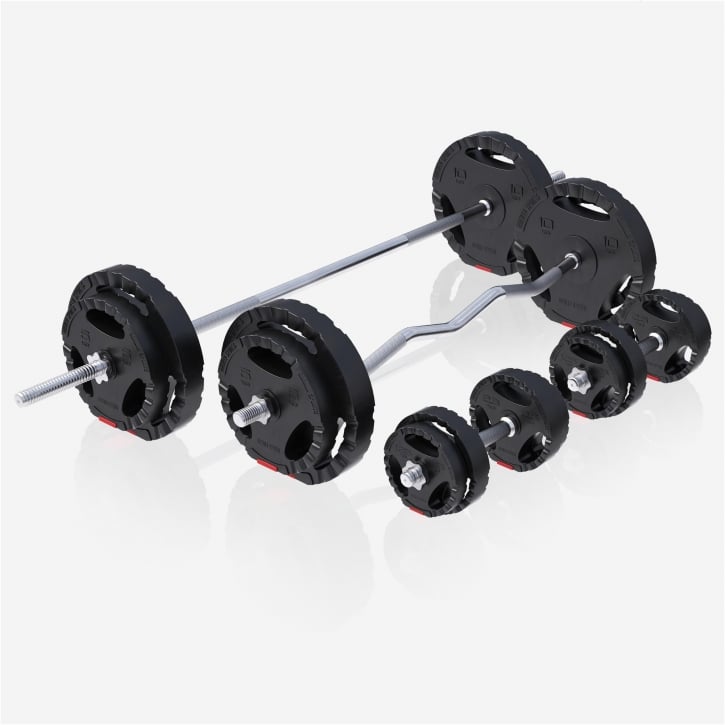 Multibänk Med Skivstångsställningsstativ 100kg