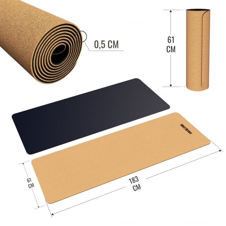 Yogamatta Kork 183x61x0,5cm