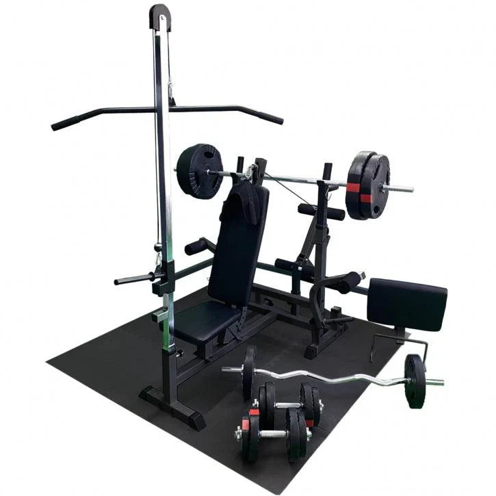 Multigym TRIGRIP 100kg - Viktpaket, Lats, Gymgolv