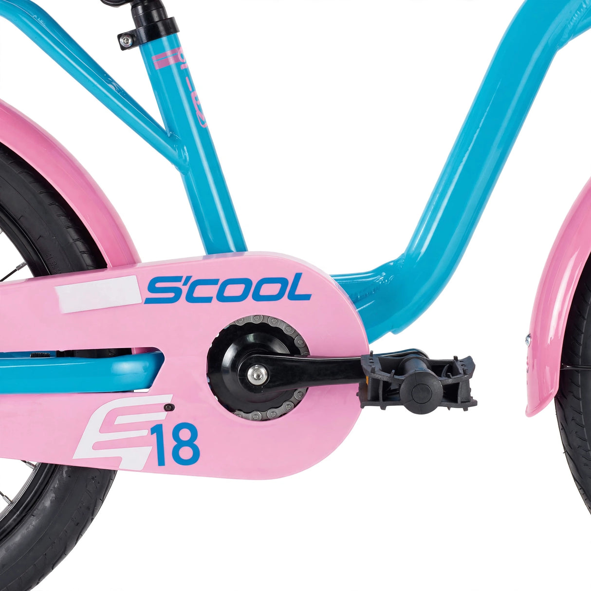 Barncykel S'COOL niXe 18" Ocean/Pink