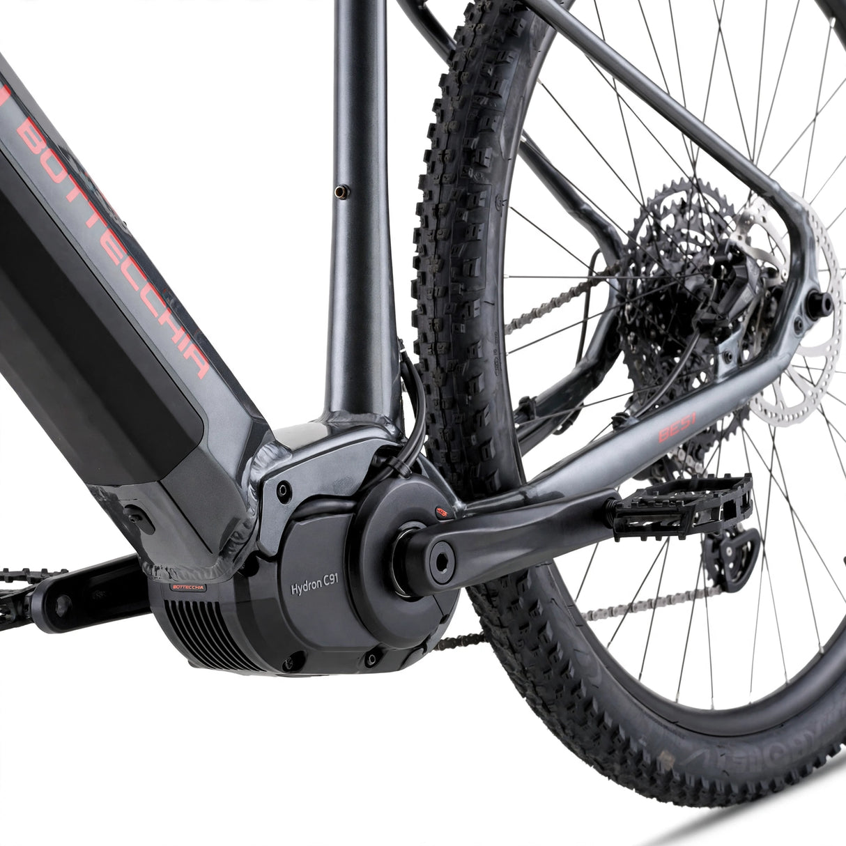 Elcykel BOTTECCHIA BE51 Hydron, C91 Antracit/Röd
