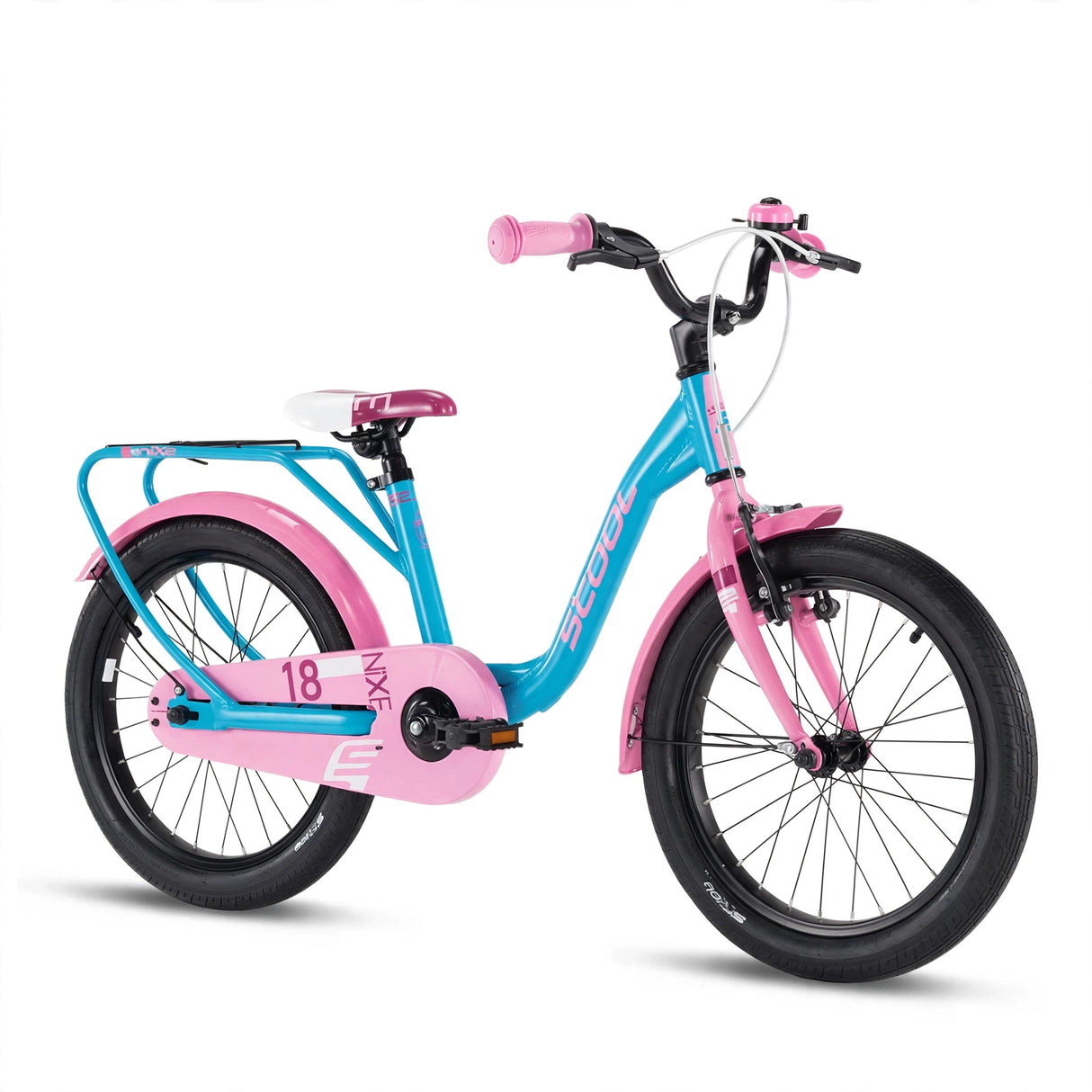 Barncykel S'COOL niXe 18" Ocean/Pink