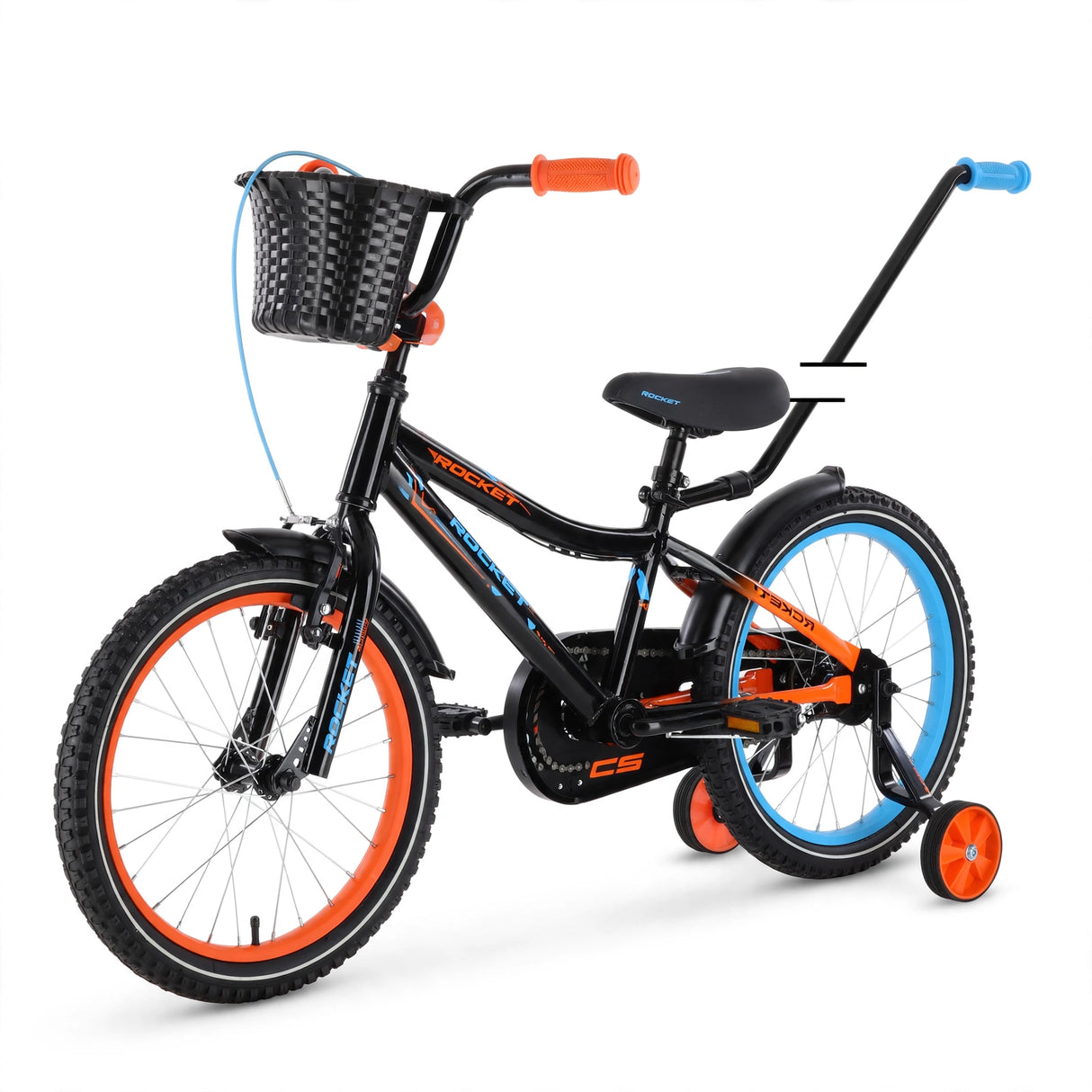 Barncykel TABOU Rocket CS ALU, 18" svart-orange