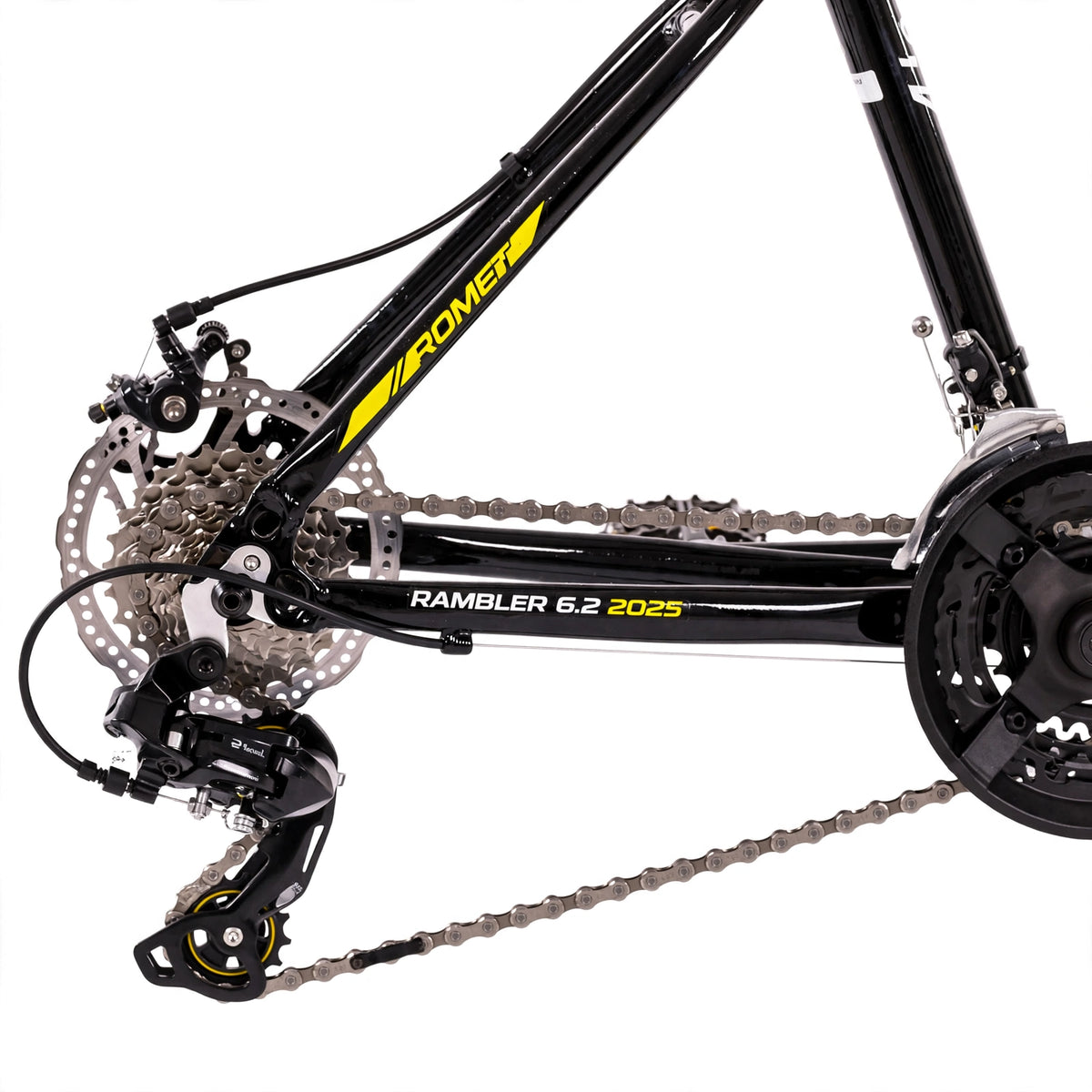 Ungdomscykel ROMET Rambler R6.2, 26" 17" M, svart-gul