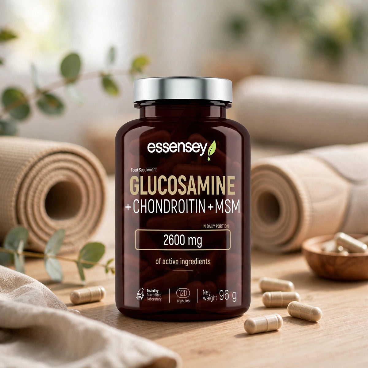 Mineral Kapslar TREC ESSENSEY GLUCOSAMINE+CHONDROITIN+MSM 120 kapslar