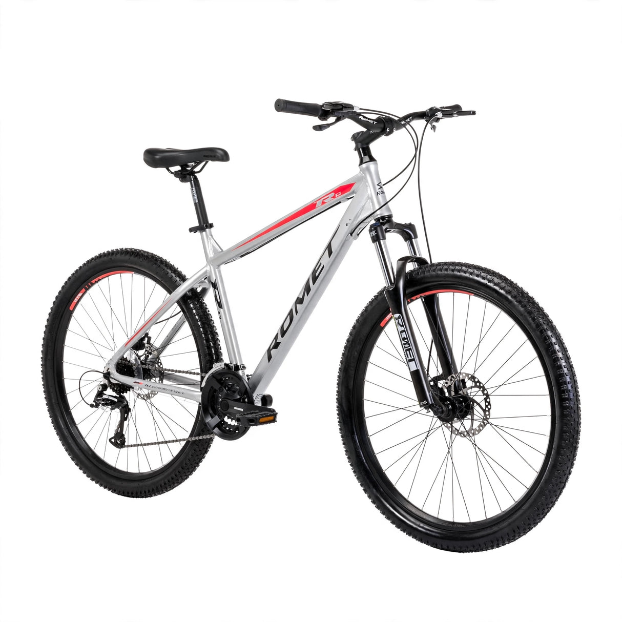 Cykel ROMET Rambler R7.1, 27.5" silver-röd
