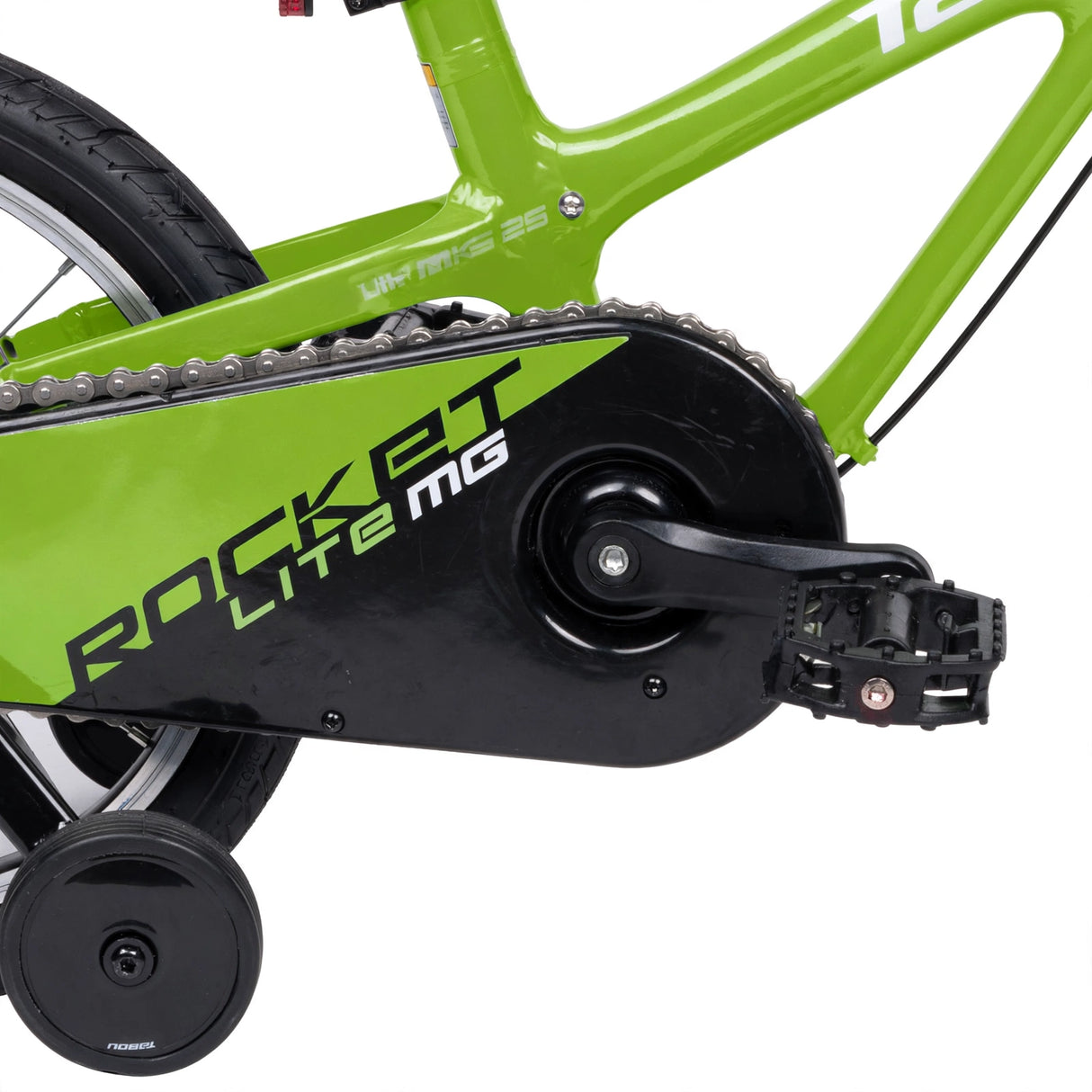 Ultralätt barncykel TABOU Rocket Lite MG, 16" grön/vit