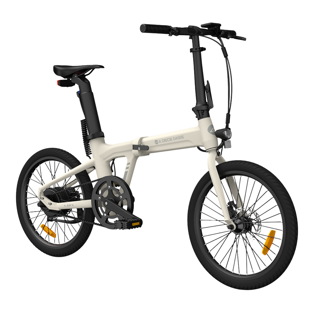 Hopfällbar elcykel ADO A20 AIR, vit