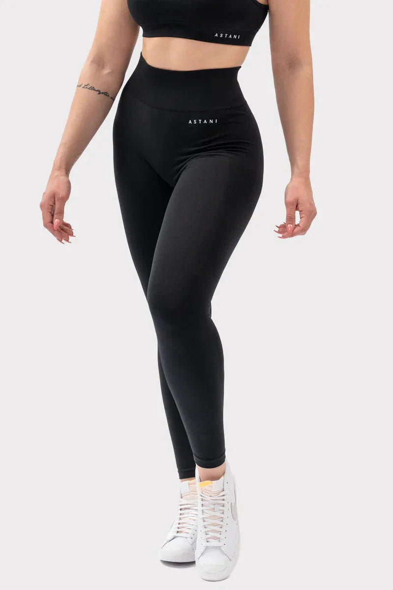 A BLISS Scrunch Tights - Black - workoutbrands.com