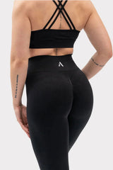 A BLISS Scrunch Tights - Black - workoutbrands.com