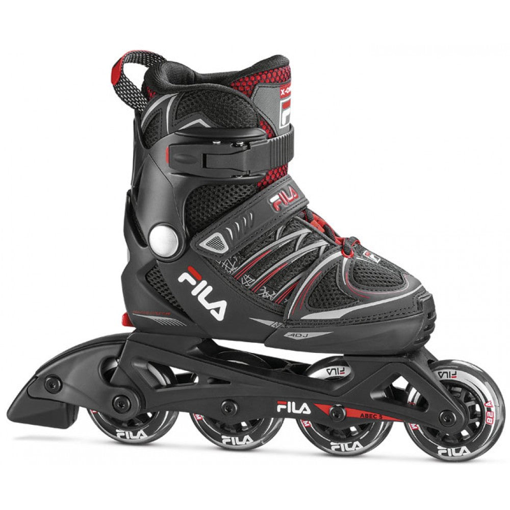 Barnrullskridskor X-ONE (M32-35), svart-röd