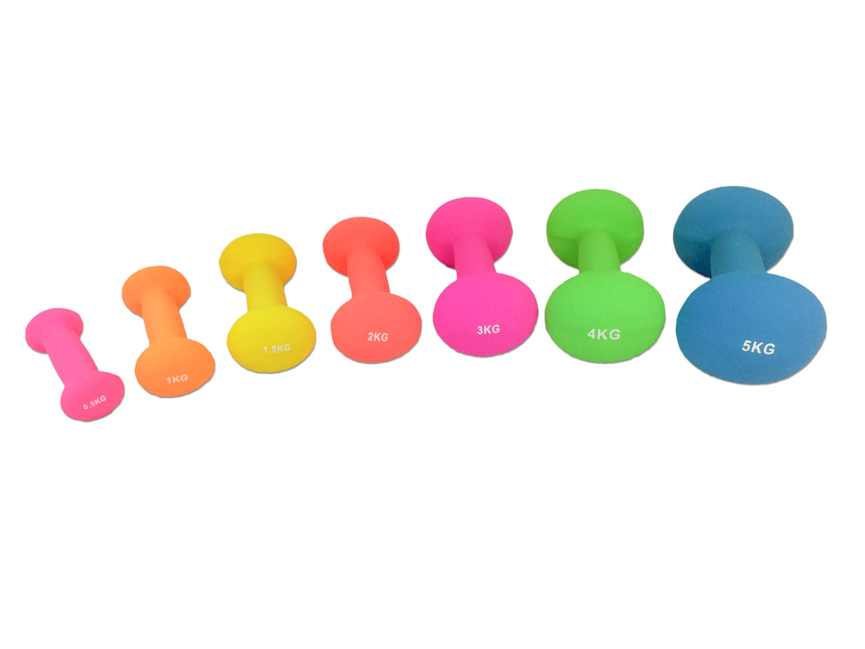 Hantlar TUNTURI Neoprene Dumbbells 1.5kg, gul