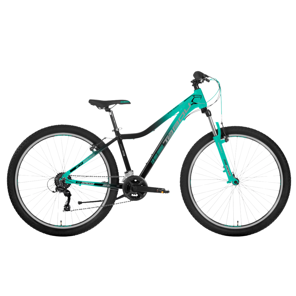 Ungdomscykel TABOU Venom 1.0 W, 27.5" svart-mint