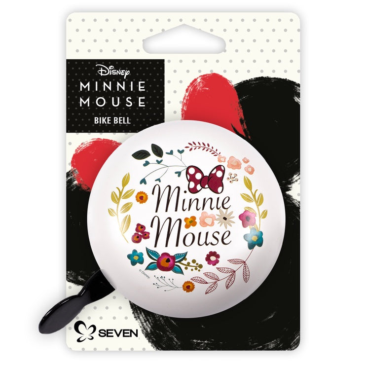 Cykelklocka Minnie Flowers Retro, vit blommig