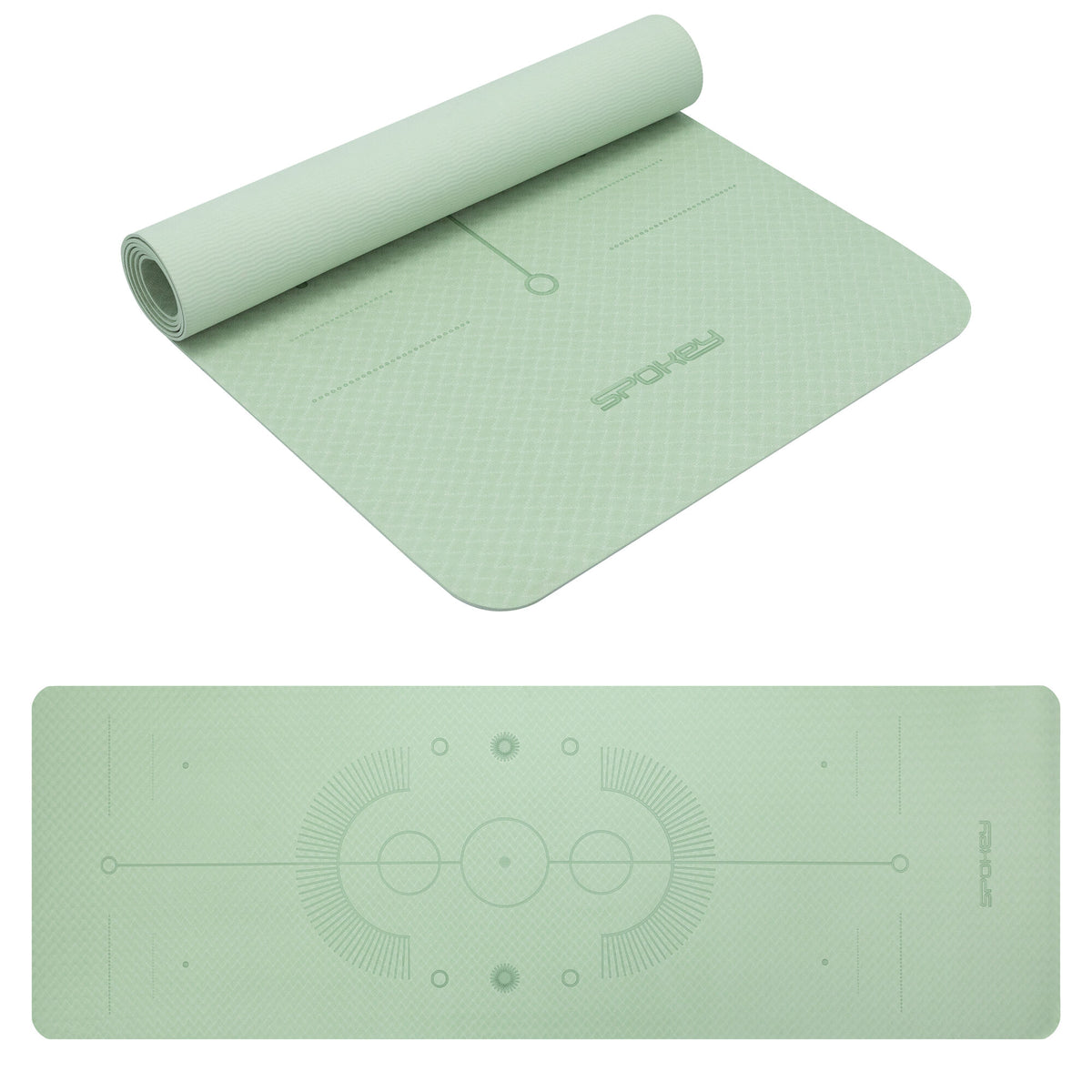 Yogamatta SPOKEY Mandala, grön