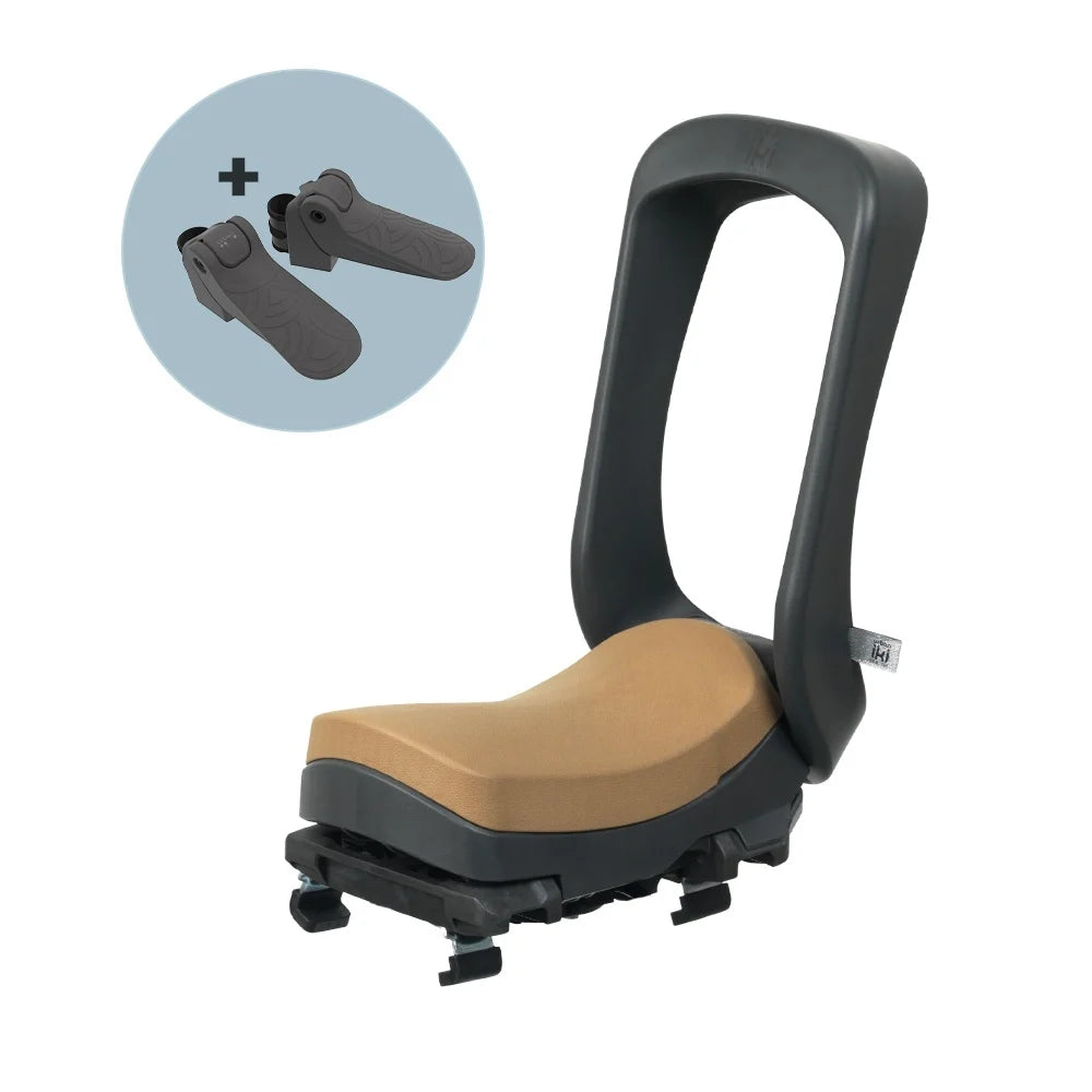 Cykelsits för barn URBAN IKI Junior Seat, Kurumi Brown, svartbrun