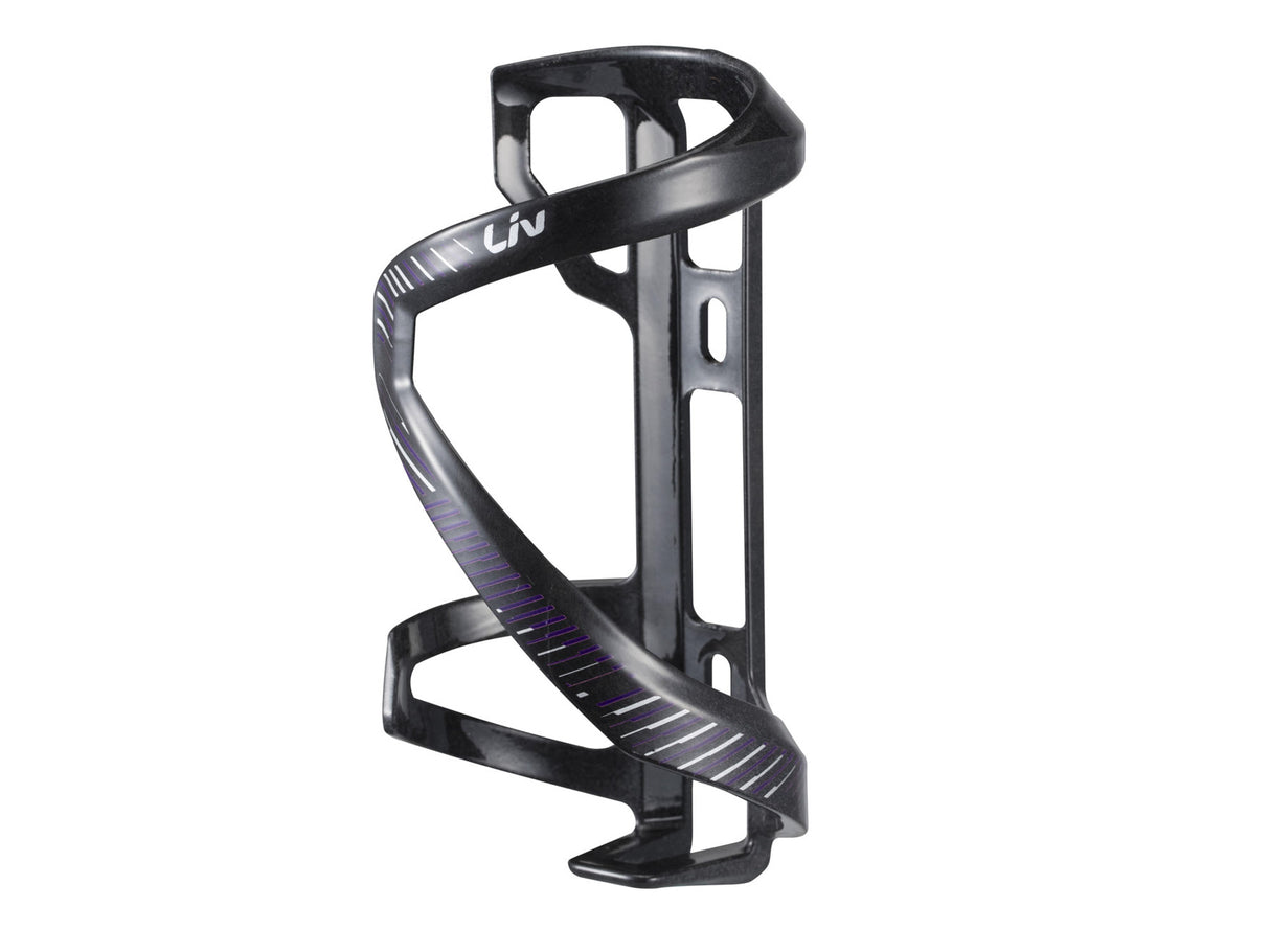 Flaskhållare LIV Airway Composite Sidepull L, Svart/Lila, svart-lila