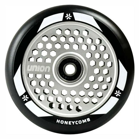 Hjul till sparkcykel UNION Honeycomb Pro Scooter Wheel 110mm, svart/silver