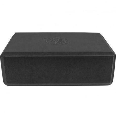 Svarta yoga block med gorilla sports logga - sidobild