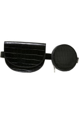UC Croco Synthetic Leather Double Beltbag