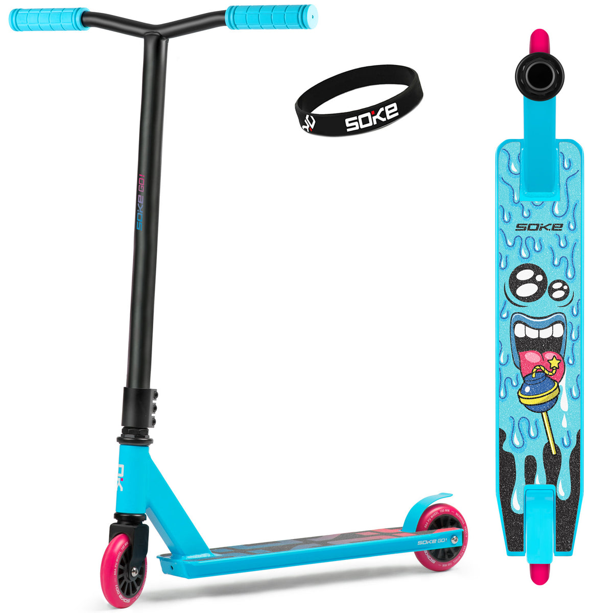 Stuntscooter SOKE GO! Turkos