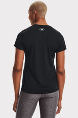 UA Tech SSV Solid V-Neck - Black - workoutbrands.com
